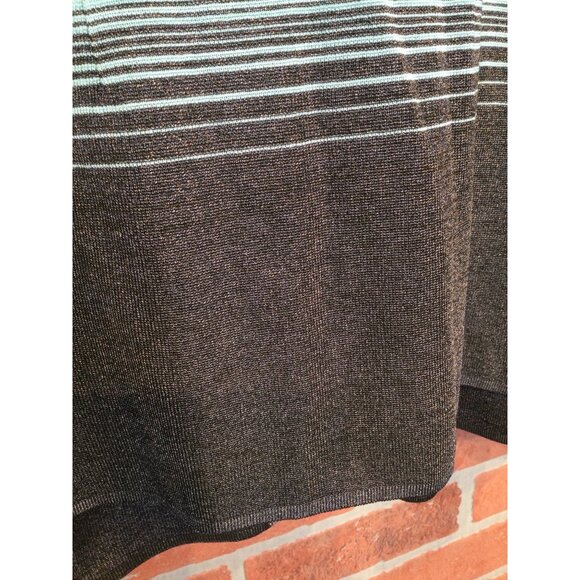 Misook Woman 1X Ombré Striped Cardigan Sweater Blazer Jacket Dressy Metallic - Picture 7 of 10